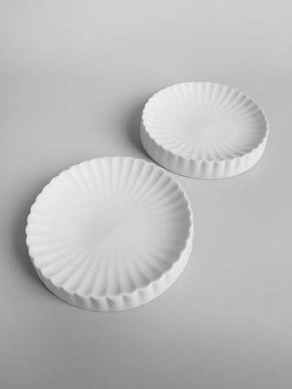 Ceramic Mong Petal-32 Series Serving Plate - M | Single Piece