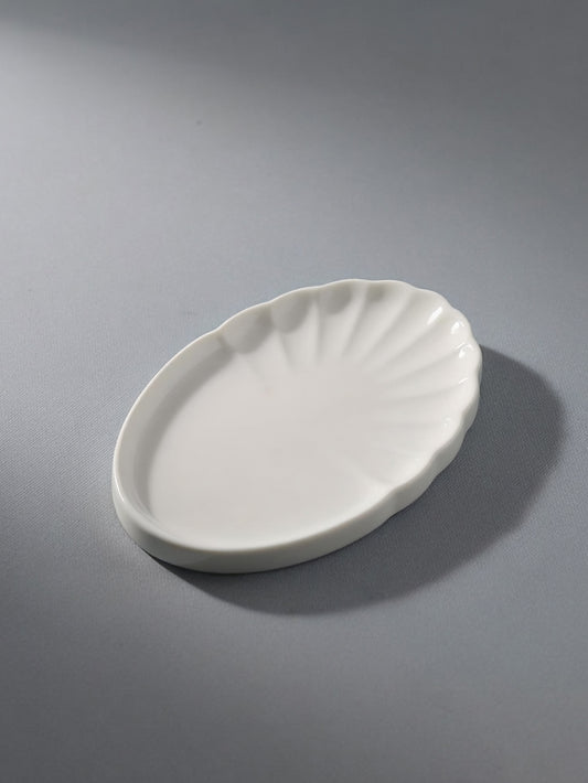 Ceramic Mong Half Leaf Spoon Rest