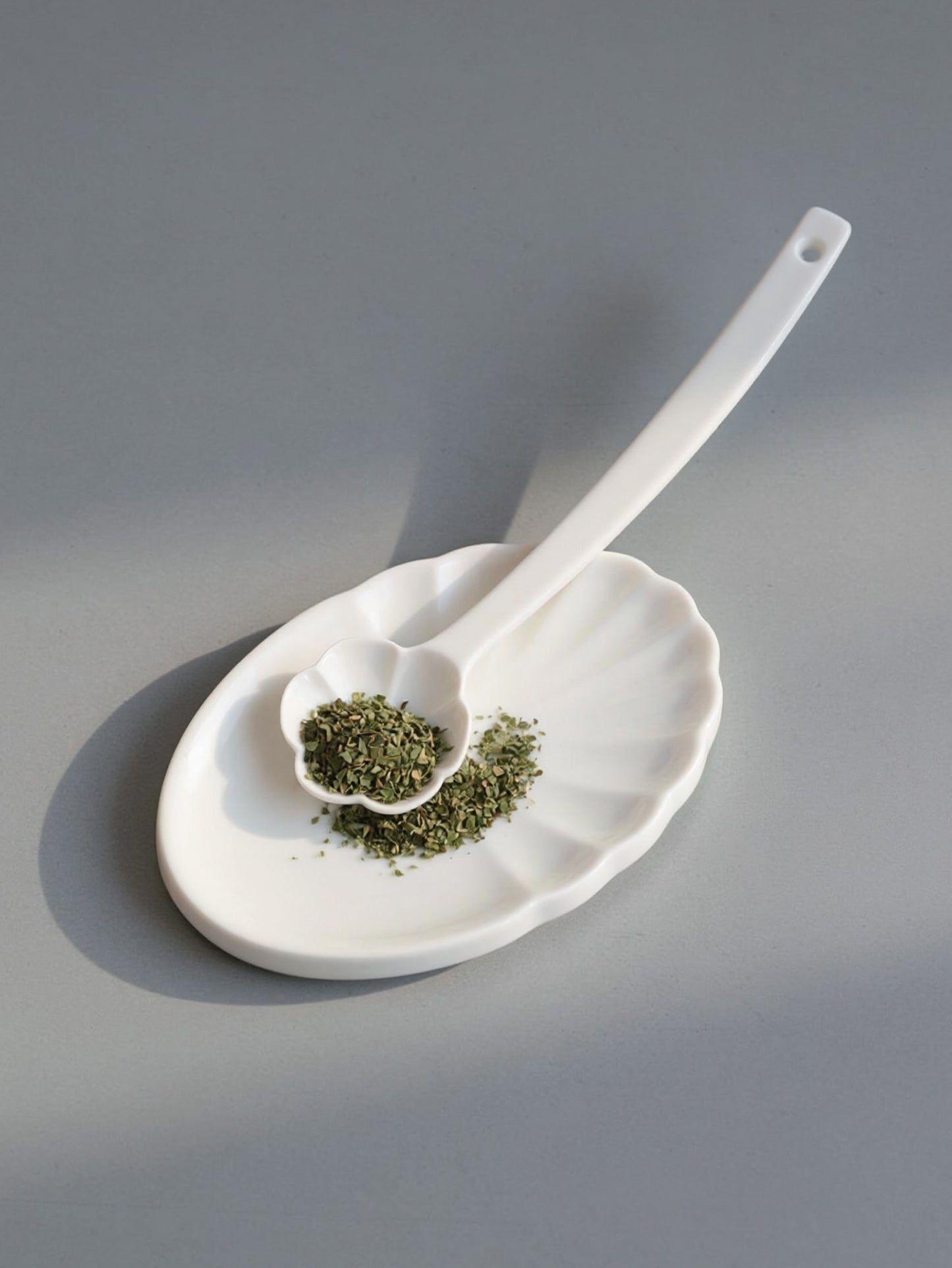 Ceramic Mong Half Leaf Spoon Rest